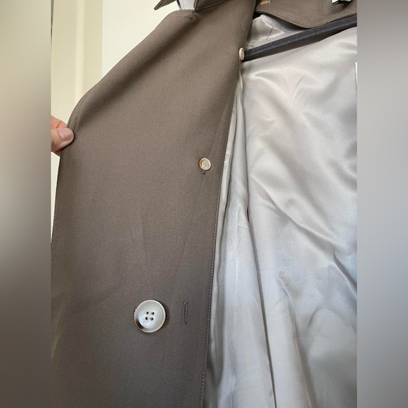Circlofy contrast double collar layered classic trench coat S - Picture 12 of 13